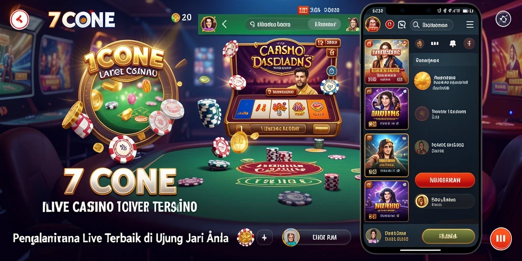 Screenshot gameplay Live Casino yang menampilkan dealer interaktif.