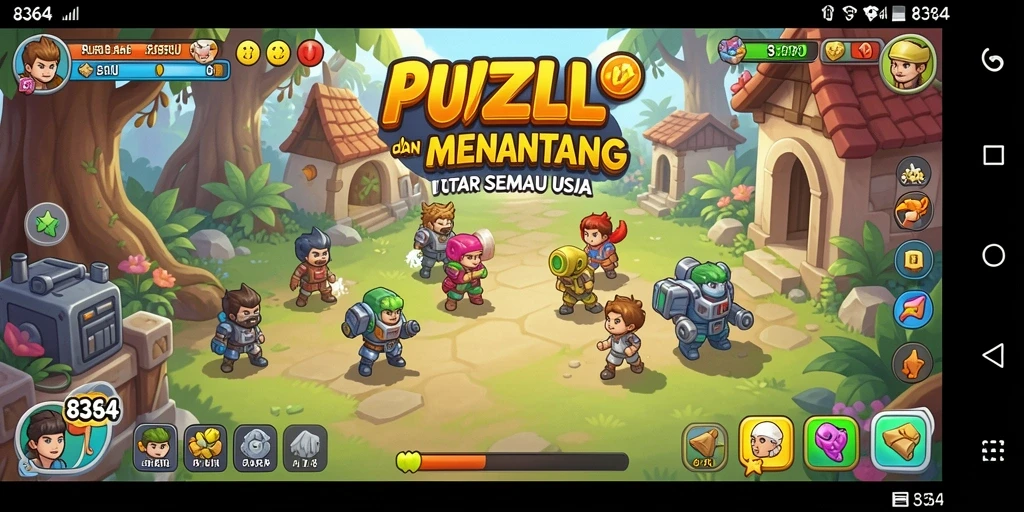 Gambaran gameplay yang menantang di 8364, penuh teka-teki menarik.