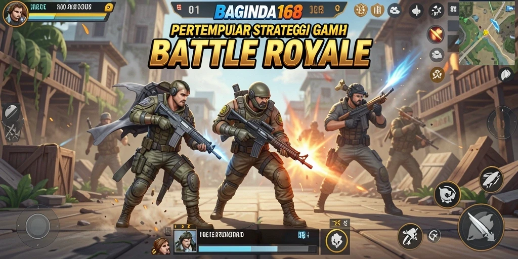 Gameplay seru dan intens dari BAGINDA168 dalam mode Battle Royale.