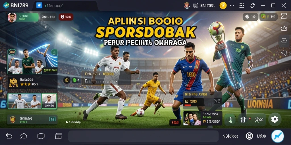 Tampilan menarik dan antarmuka intuitif dari aplikasi BNI789 untuk taruhan Sportsbook.