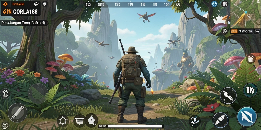 Gameplay CORLA188 menampilkan petualangan seru di dunia terbuka.