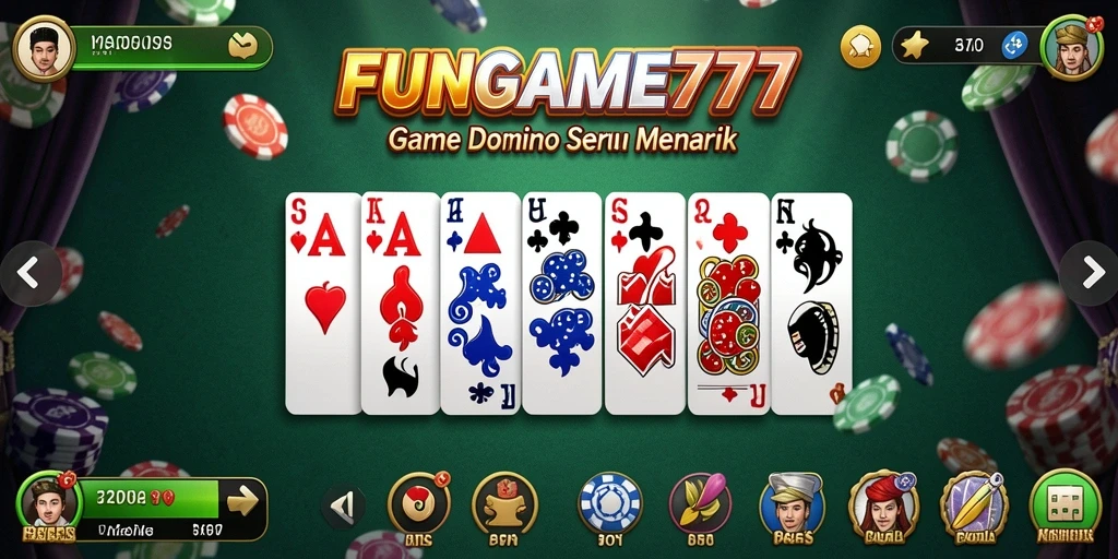 Screenshot FUNGAME777 menunjukkan aksi seru permainan domino.