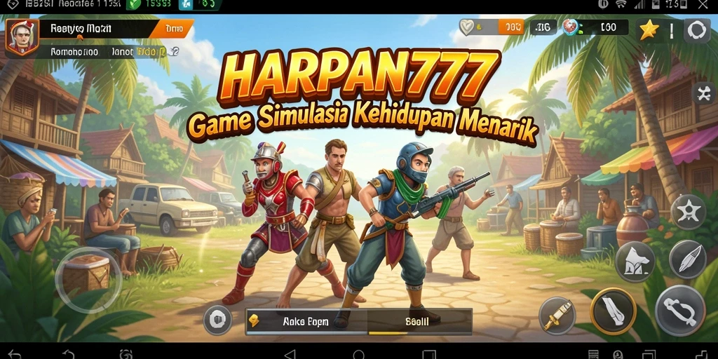 Tampilan gameplay menarik dari HARAPAN777 dengan karakter dan lingkungan yang hidup.