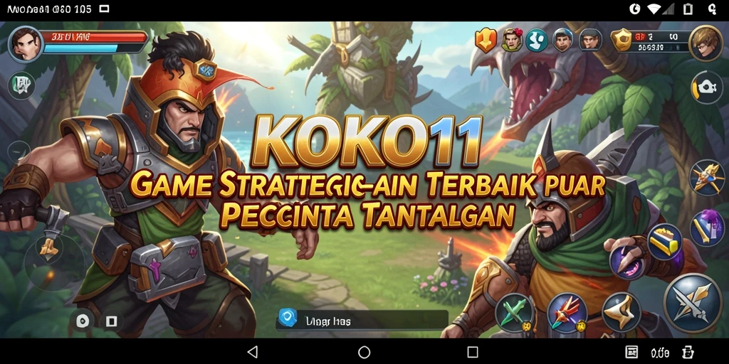 Tangkapan layar gameplay KOKO11 menunjukkan pertempuran strategis yang intens dan mengasyikkan.