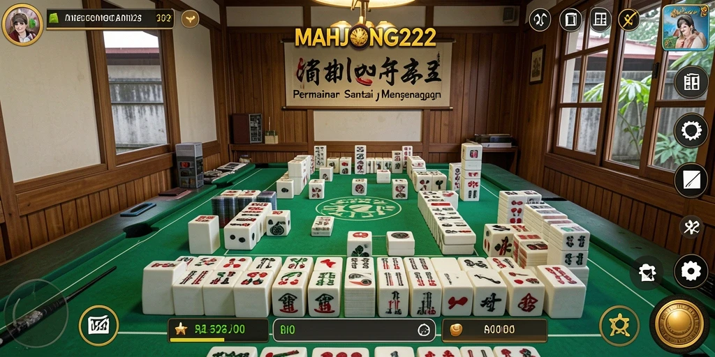 Tampilan gameplay MAHJONG222 yang seru dan menarik.
