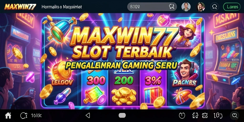 Tampilan gameplay yang menakjubkan dari MAXWIN77 dengan berbagai tema Slot.