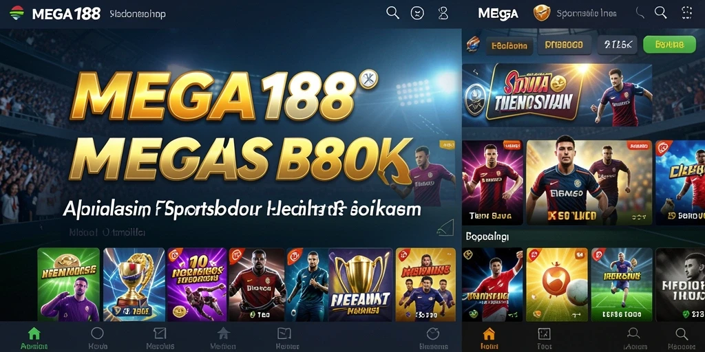 Tampilan utama MEGA188 dengan fitur taruhan olahraga yang lengkap.