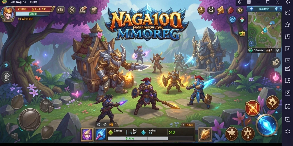 Tampilan gameplay NAGA1001 yang memukau dalam pertempuran MMORPG.