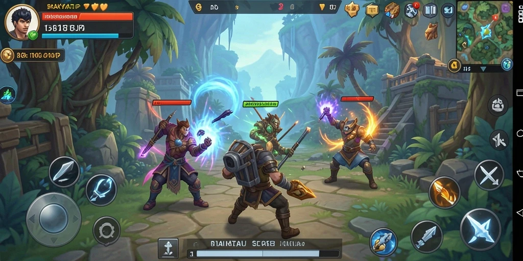 Tangkapan layar RAKYATJP menampilkan aksi pertarungan seru dalam dunia RPG.