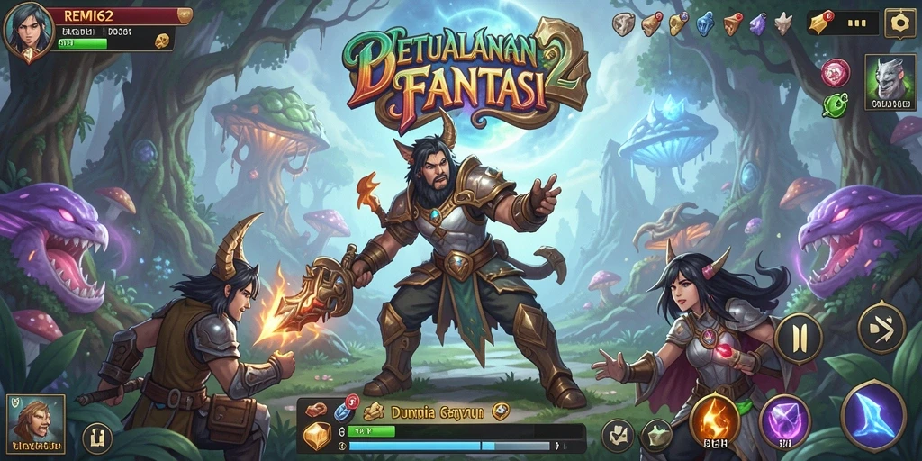 Screenshot pada gameplay REMI62 menunjukkan karakter beraksi di lingkungan yang menakjubkan.