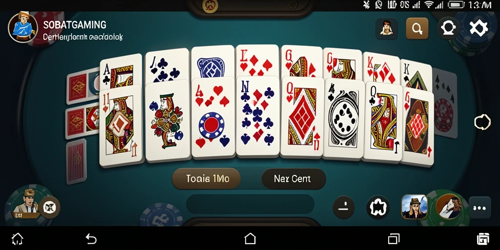 Screenshot gameplay SOBATGAMING menampilkan momen mendebarkan saat bermain domino.