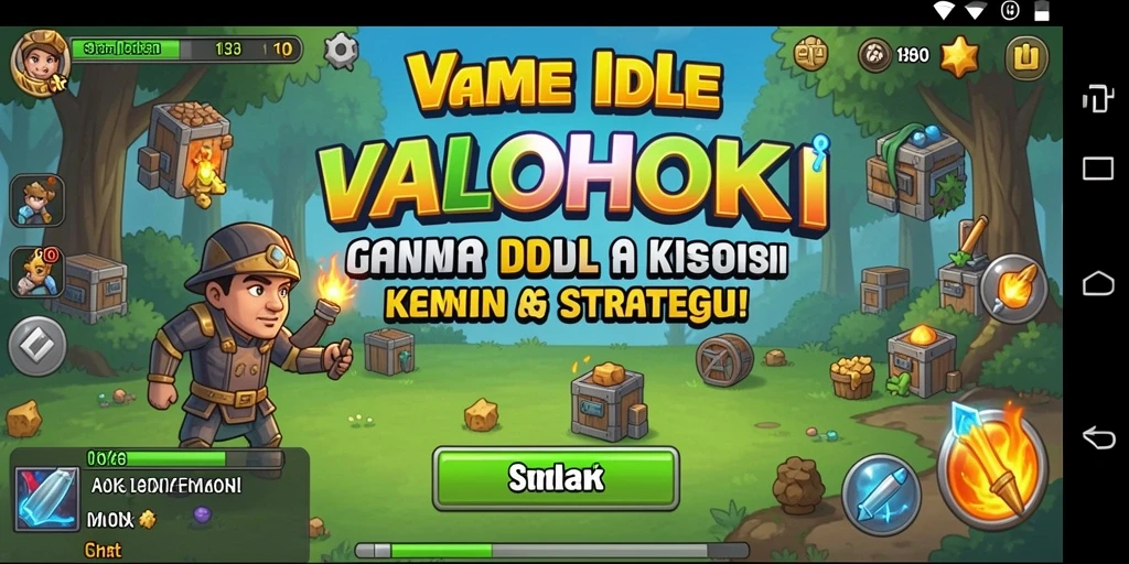 Tampilan gameplay Idle VALOHOKI yang menarik dan penuh warna.