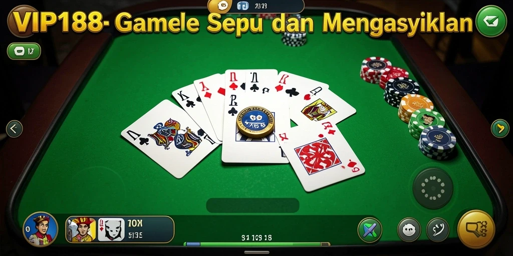 Screenshot gameplay Gaple yang mendebarkan di VIP188.