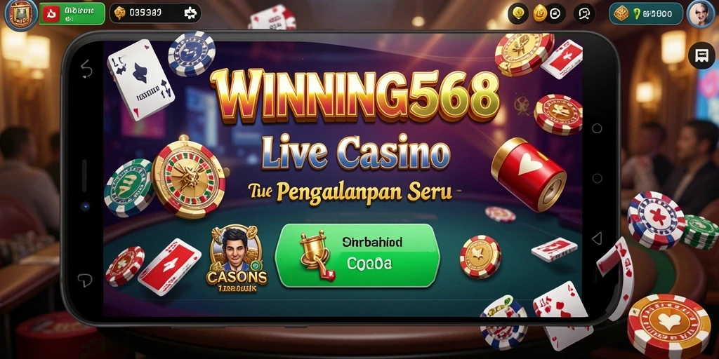 Tampilan gameplay Live Casino di WINNING568 yang mendebarkan.