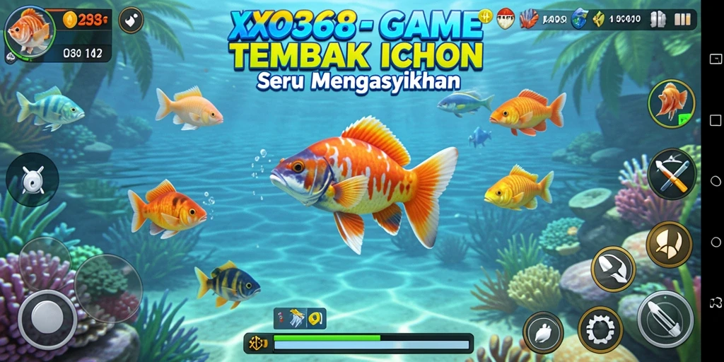 Tampilan menarik dari gameplay Tembak Ikan XO368 yang seru.