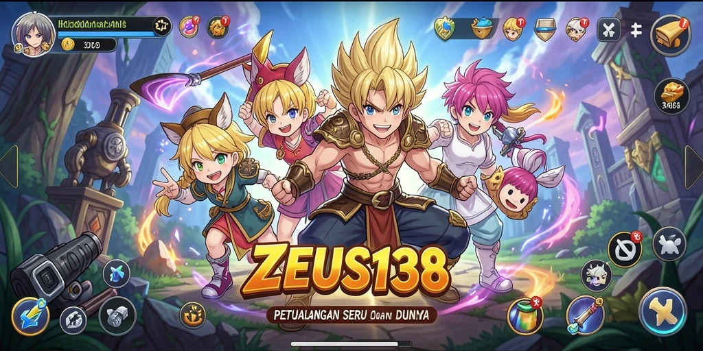 Tampilan gameplay seru dari ZEUS138 dengan karakter Anime menawan.